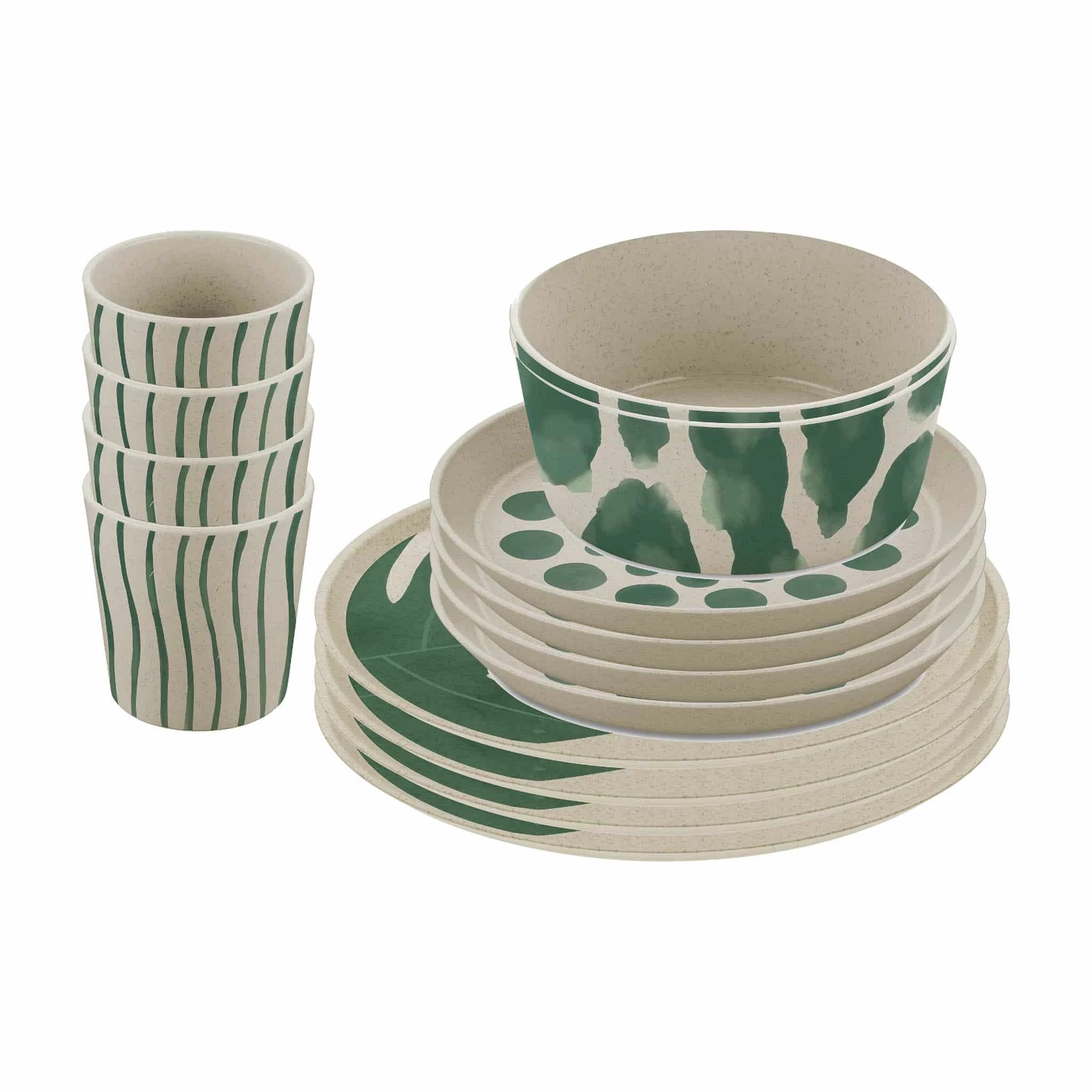 Koziol Monstera 16pc Outdoor Tableware Set 1 Koziol Monstera 16pc Outdoor Tableware Set