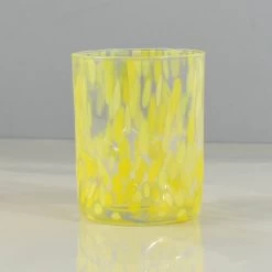 Murano Glass Tumbler, Yellow 9 Murano Glass Tumbler, Yellow -Sous Chef Kitchenware IA0001MuranoGlassTumbler Yellow