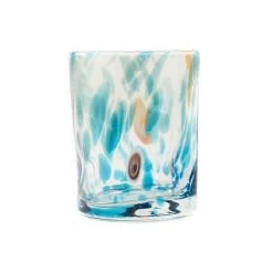 Murano Glass Tumbler, Aquamarine -Sous Chef Kitchenware IA0002MuranoGlassTumbler Aquamarine ProductFrontLarge 2
