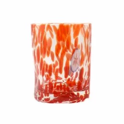 Murano Glass Tumbler, Orange -Sous Chef Kitchenware IA0004MuranoGlassTumbler Orange ProductFrontLarge 2