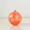 Murano Glass Decorative Sphere Ornament, Orange