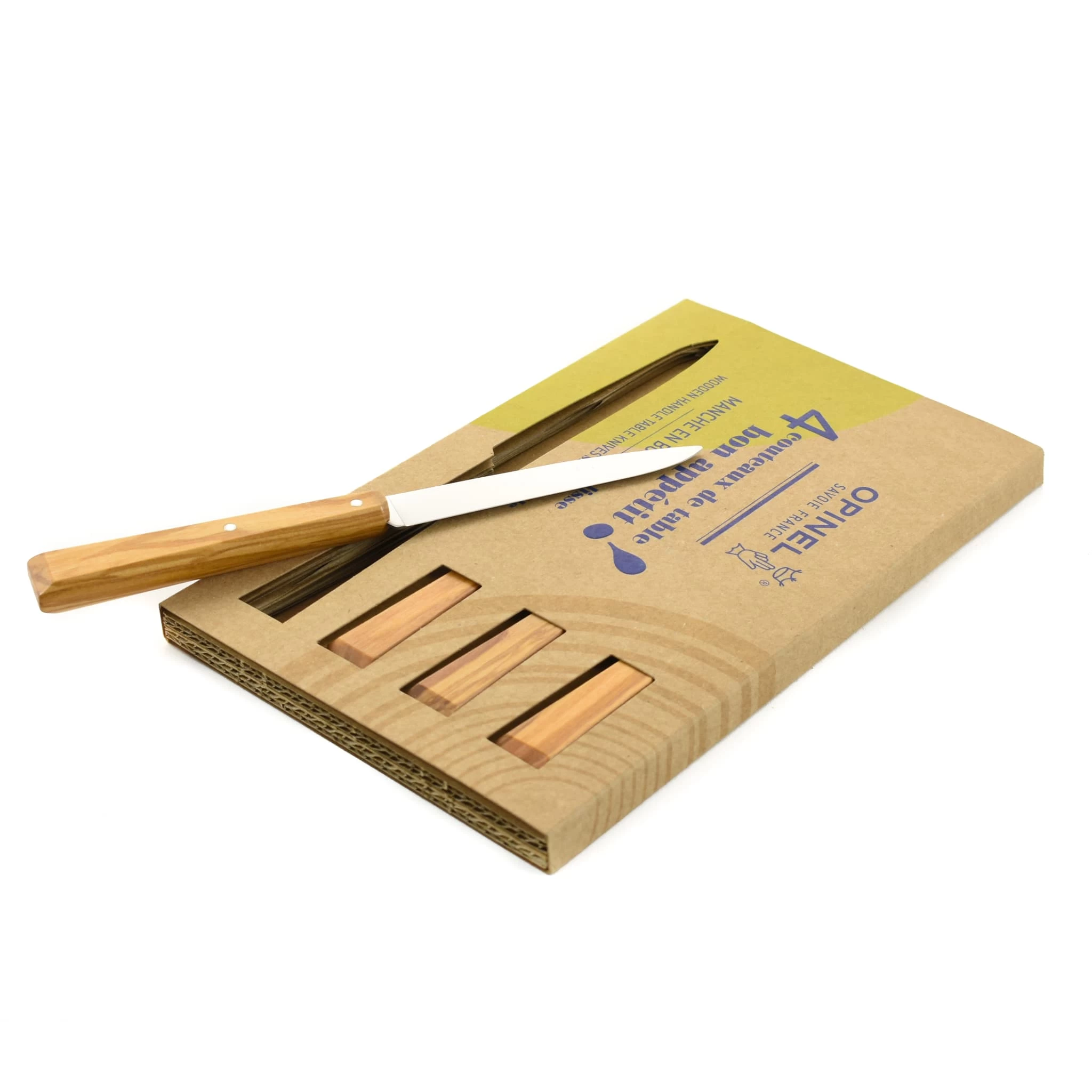 Opinel Bon Appetit Steak Knife Set N.125 Olive Wood 1 Opinel Bon Appetit Steak Knife Set N.125 Olive Wood