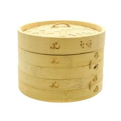 Bamboo Steamer In Gift Box -Sous Chef Kitchenware ID1101B BambooSteamerInGiftBox8 front
