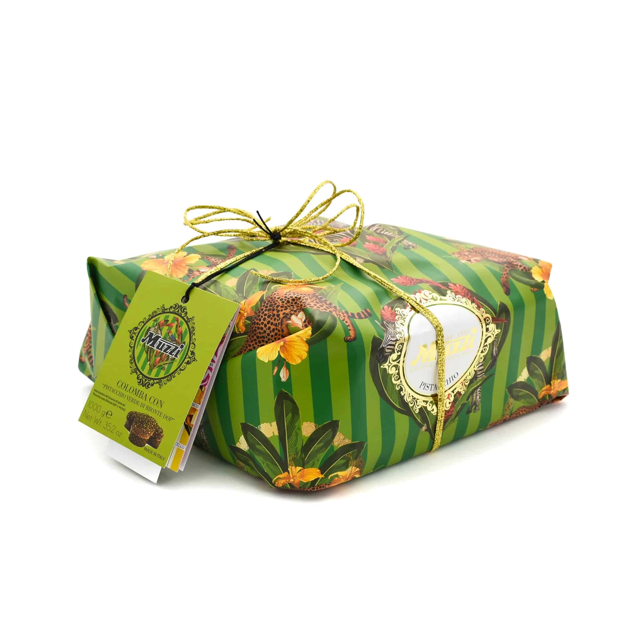 Muzzi Pistachio Filled And Chocolate Topped Colomba 1kg 1 Muzzi Pistachio Filled And Chocolate Topped Colomba 1kg