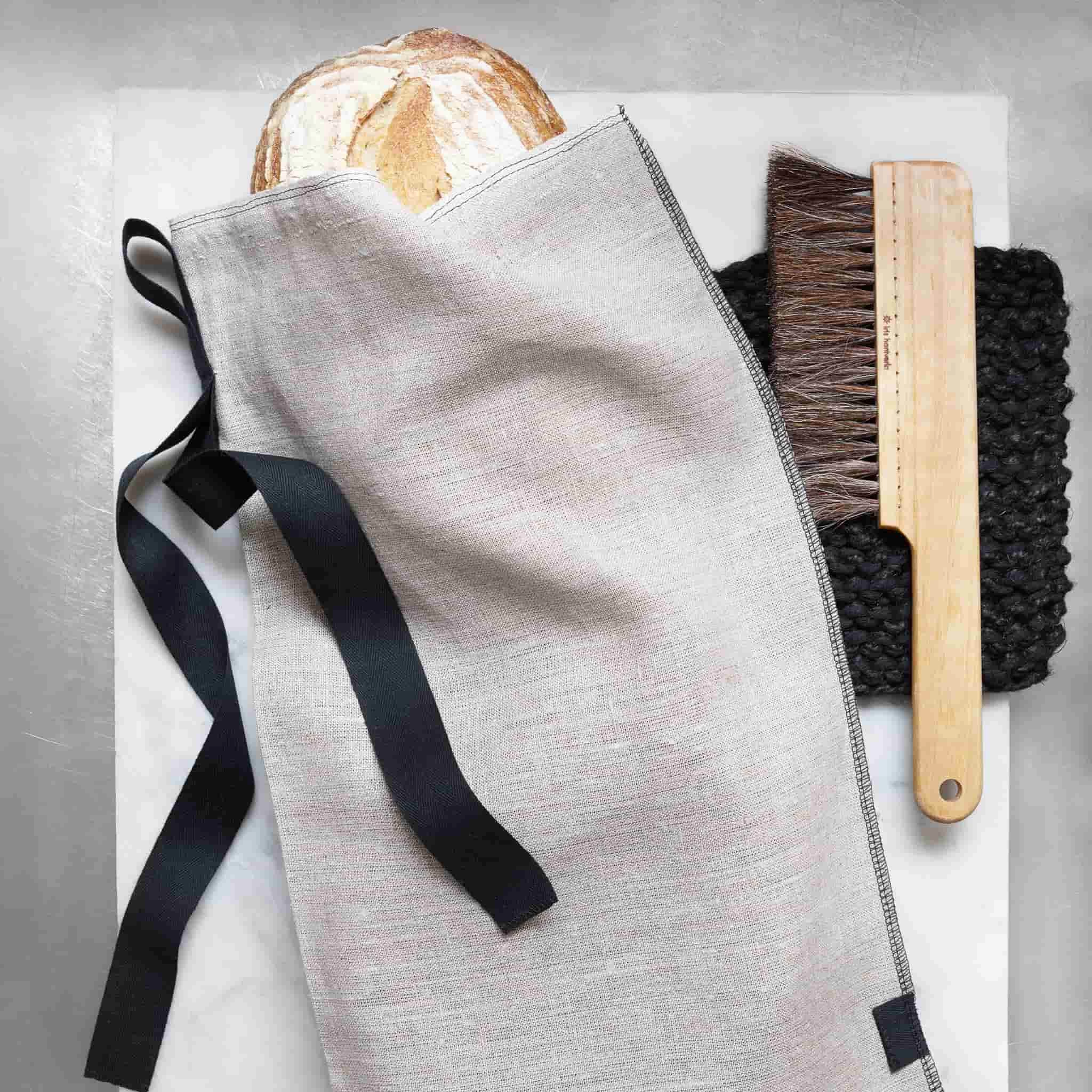 Iris Hantverk 100% Unbleached Linen Bread Storage Bag 2 Iris Hantverk 100% Unbleached Linen Bread Storage Bag - Image 2