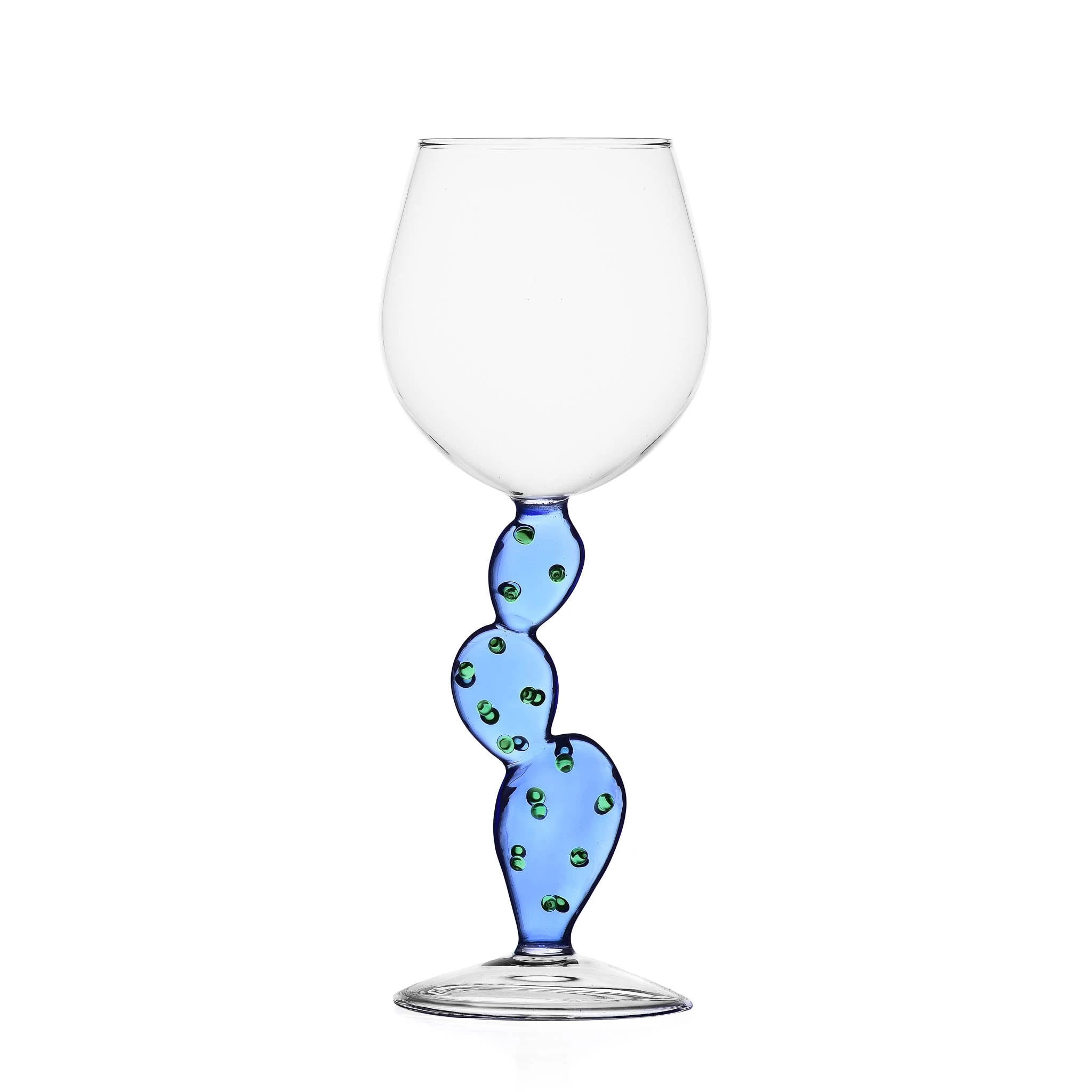 Ichendorf Milano Blue Cactus Wine Glass 350ml 1 Ichendorf Milano Blue Cactus Wine Glass 350ml