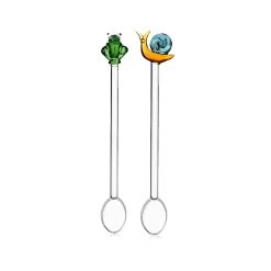 Ichendorf Milano Snail And Frog Set Of 2 Stirring Spoons, 15cm