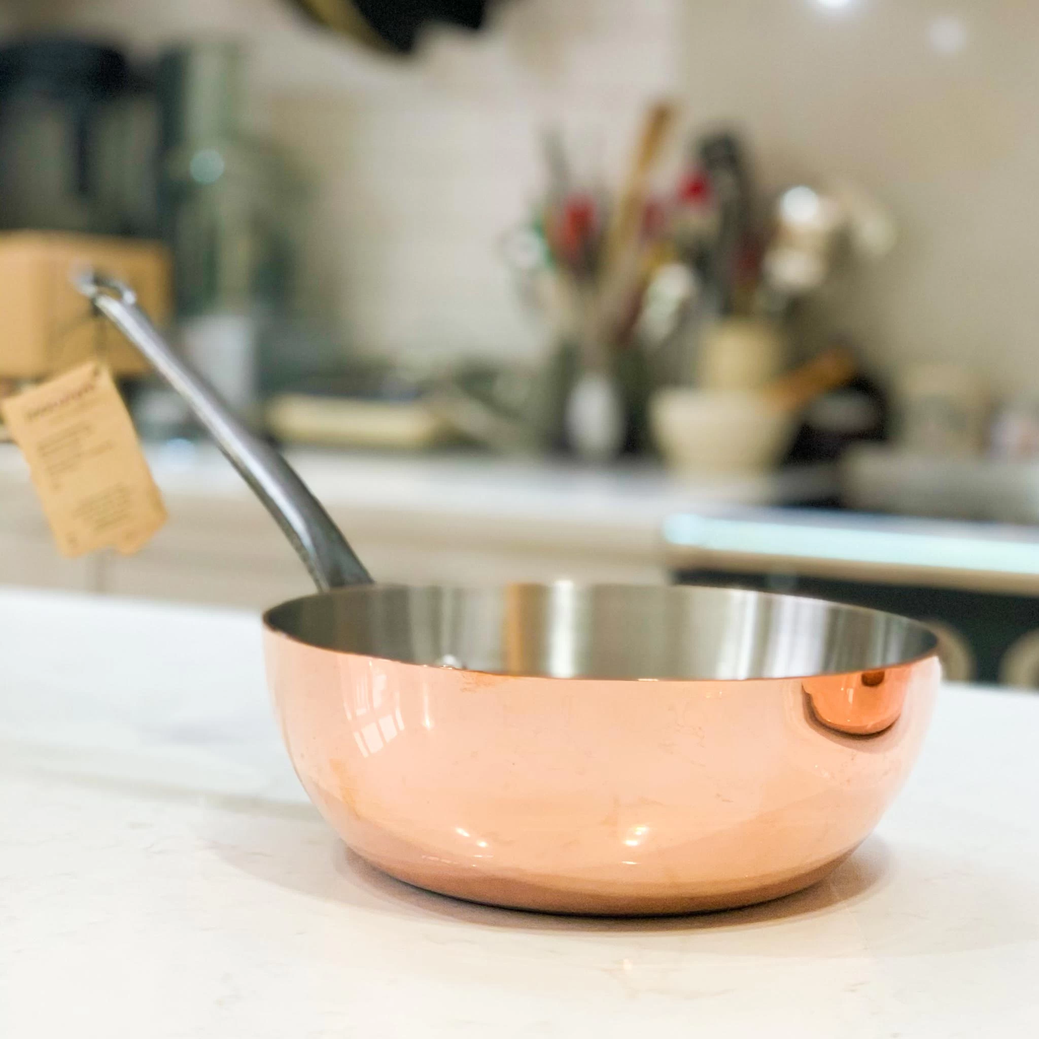 De Buyer Prima Matera Induction-Compatible Copper Saute Pan - Conical 2 De Buyer Prima Matera Induction-Compatible Copper Saute Pan - Conical - Image 2