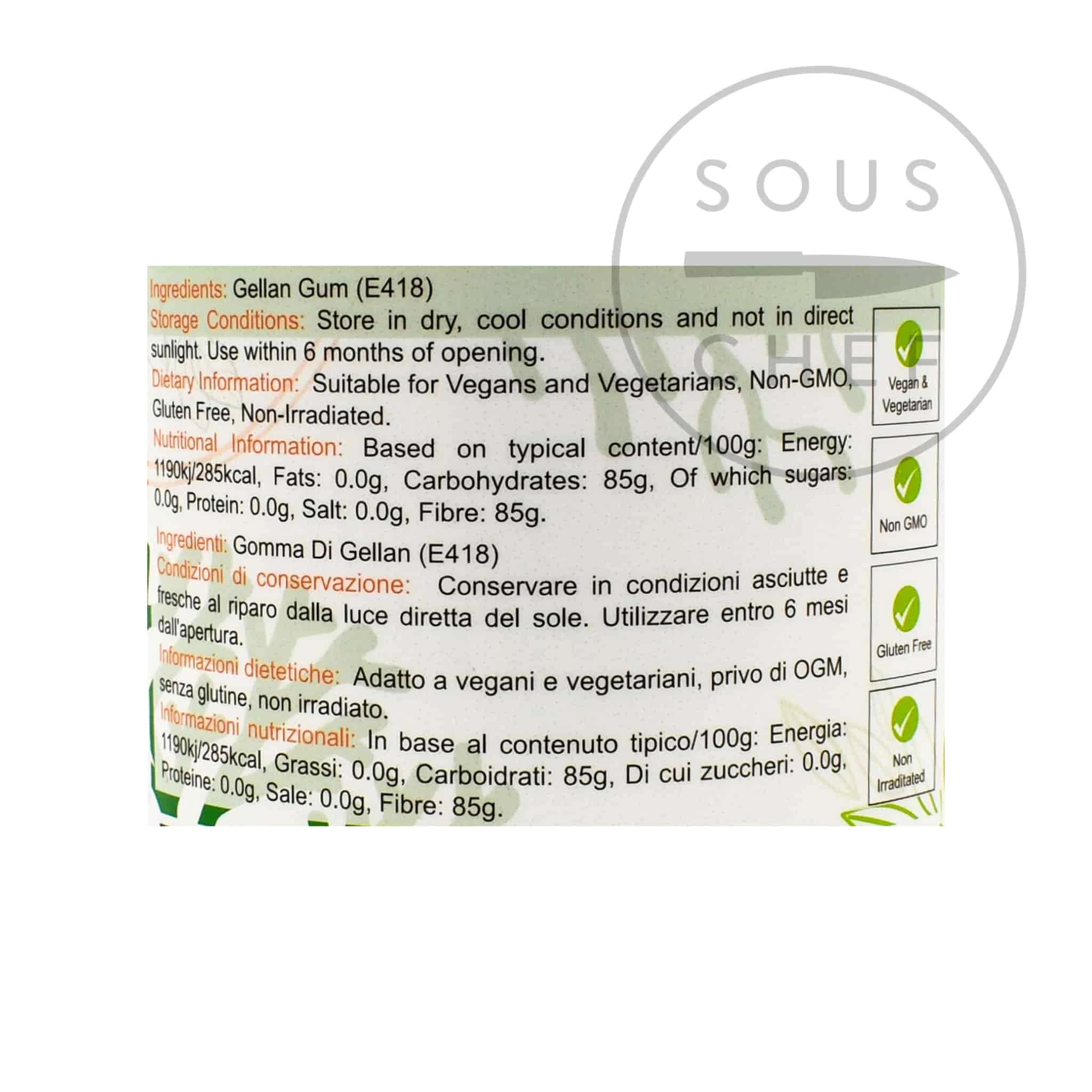 High Acyl Gellan Gum LT100 100g 2 High Acyl Gellan Gum LT100 100g - Image 2