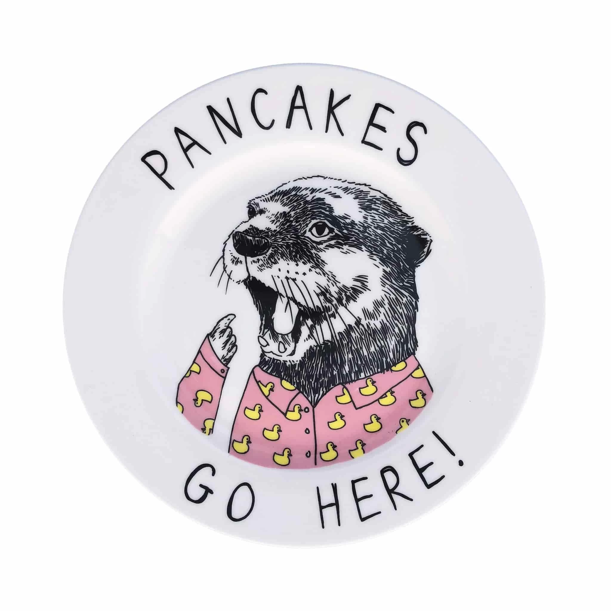 Pancakes Go Here! Side Plate, 20cm 1 Pancakes Go Here! Side Plate, 20cm