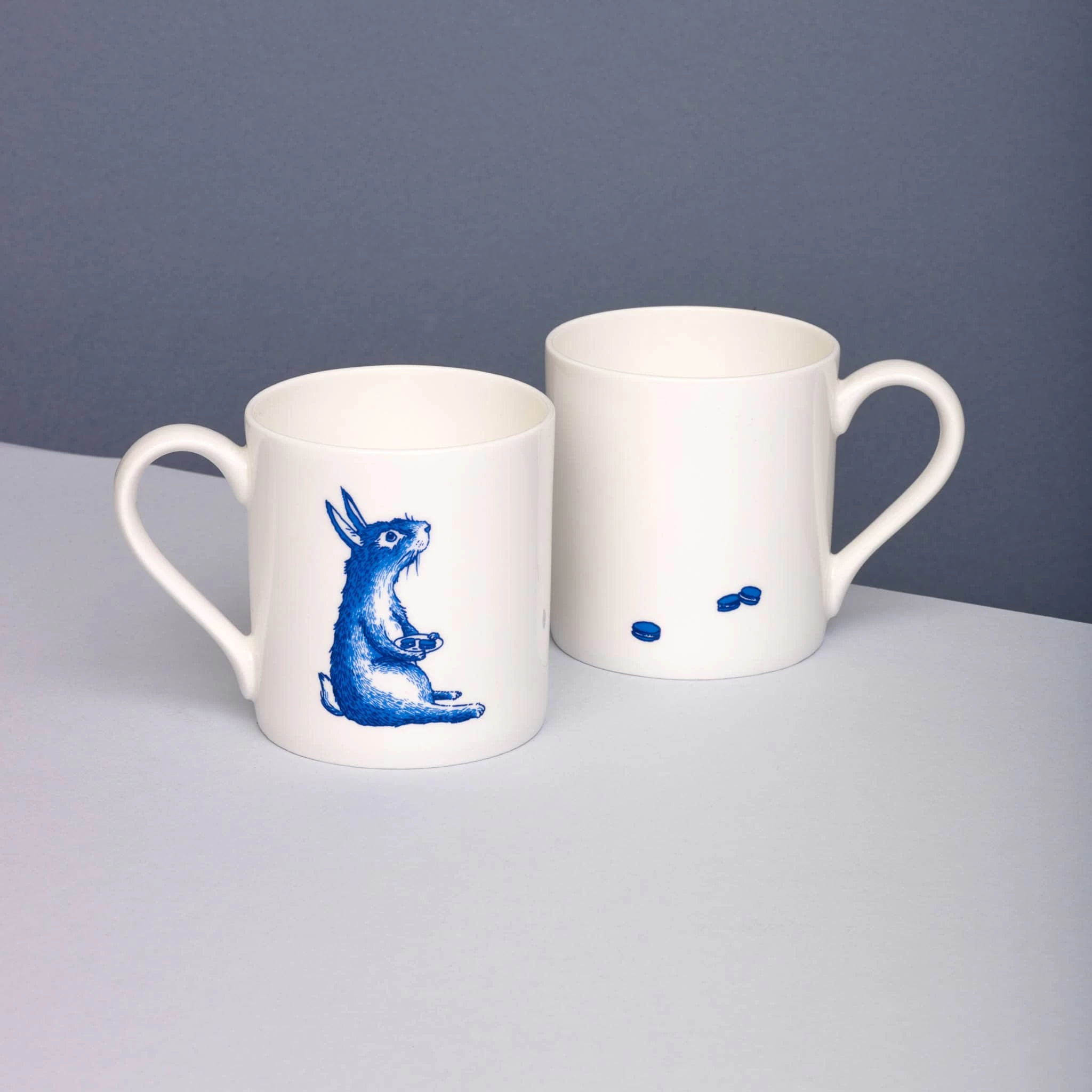 Blue Rabbit With Macaroons Mug, 300ml 2 Blue Rabbit With Macaroons Mug, 300ml - Image 2
