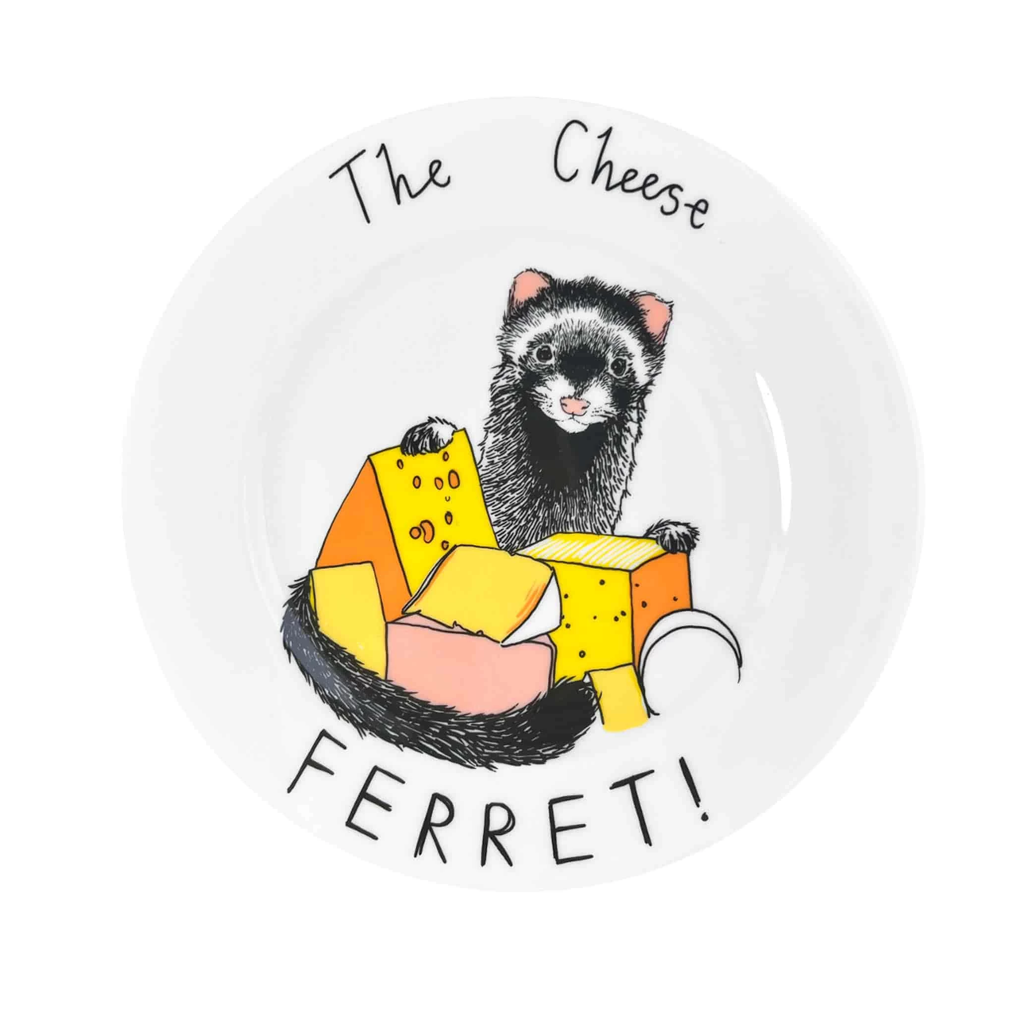 The Cheese Ferret Side Plate, 20cm 1 The Cheese Ferret Side Plate, 20cm