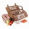 Montmarte Red Striped Picnic Hamper, 4 Person