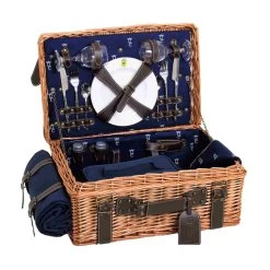 Champs-Elysees Navy Picnic Hamper -Sous Chef Kitchenware JD0015AChamps ElyseesNavyPicnicHamper 2Person3