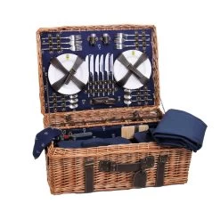 Champs-Elysees Navy Picnic Hamper -Sous Chef Kitchenware JD0015BChamps ElyseesNavyPicnicHamper 6Person3