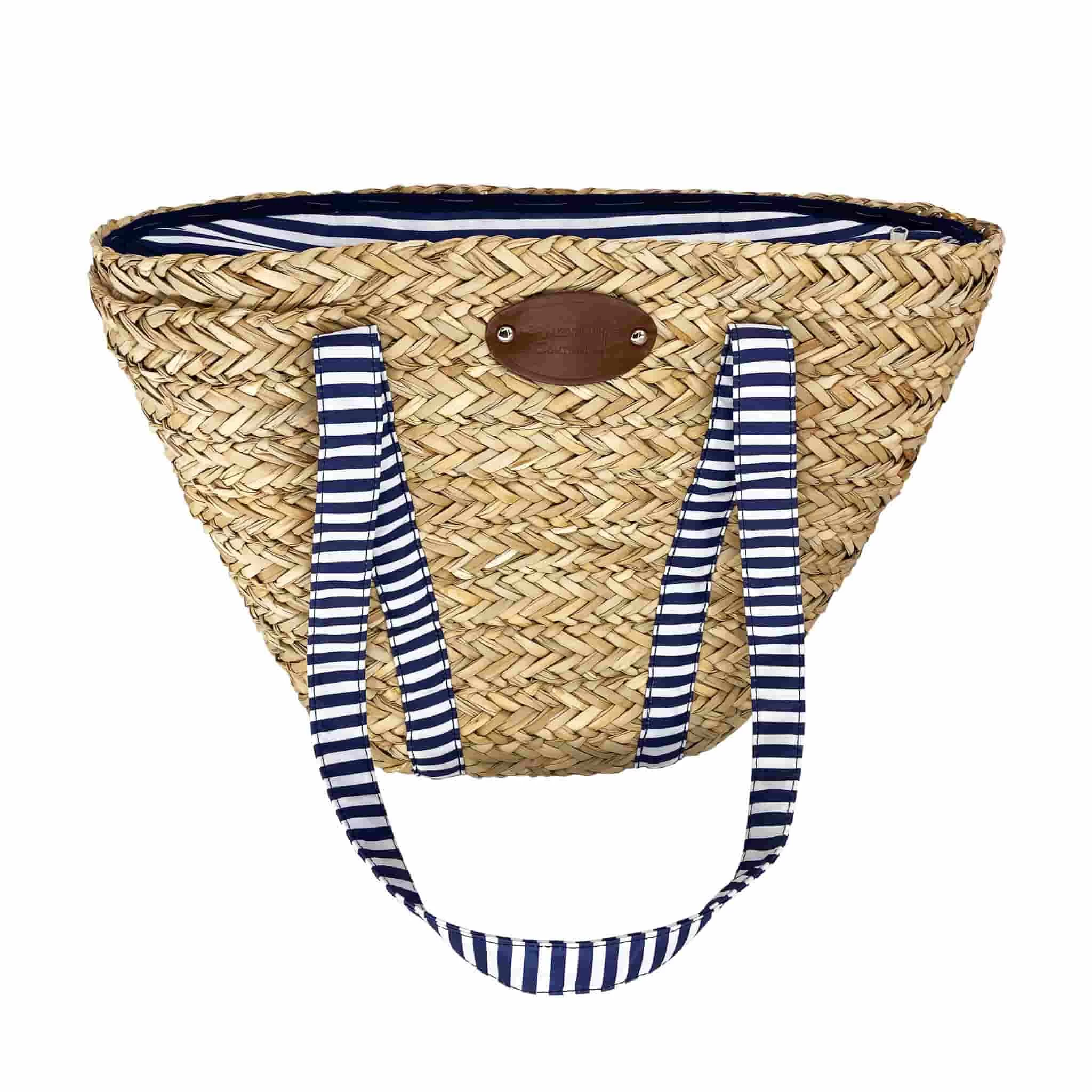 Sac De Plage Riviera Blue Stripe Picnic Tote, 4 Person 1 Sac De Plage Riviera Blue Stripe Picnic Tote, 4 Person