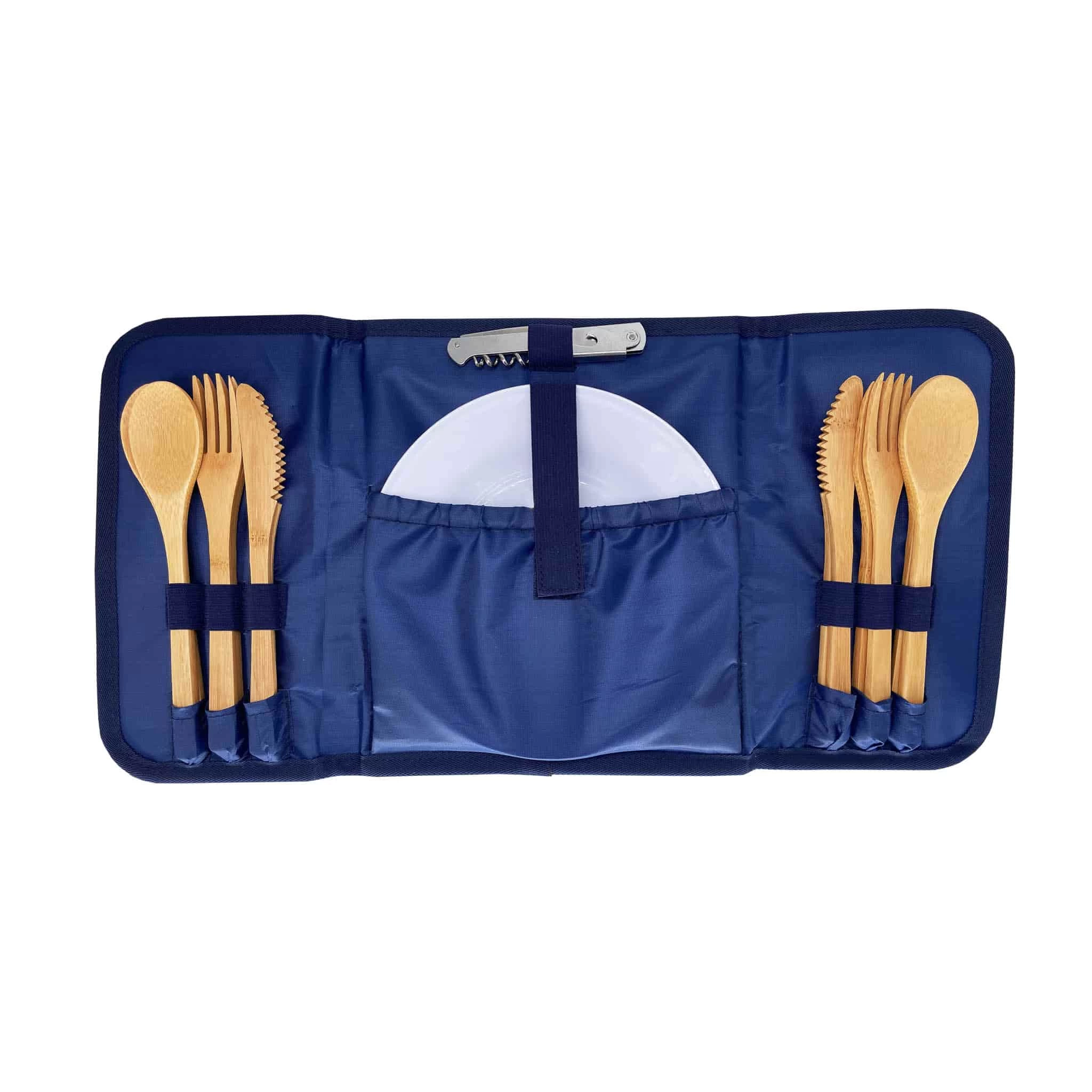 Sac De Plage Riviera Blue Stripe Picnic Tote, 4 Person 4 Sac De Plage Riviera Blue Stripe Picnic Tote, 4 Person - Image 4