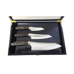 Seki 3 Layer Knife Trio With Wooden Gift Box
