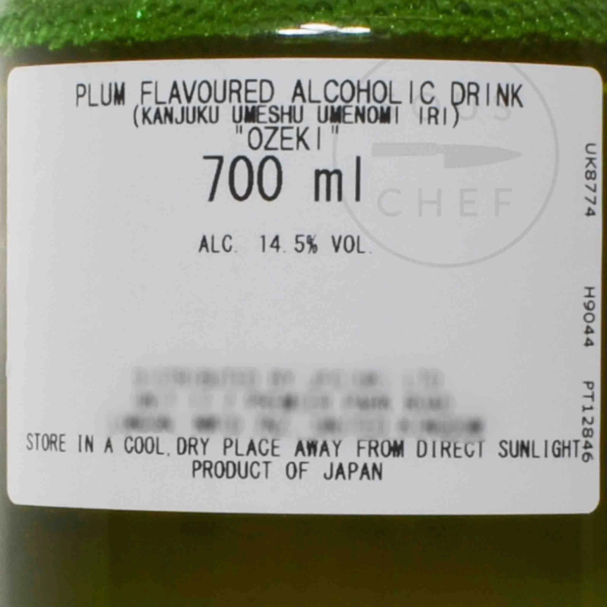 Ozeki Kanjyuku Umeshu With Plum, 700ml 2 Ozeki Kanjyuku Umeshu With Plum, 700ml - Image 2