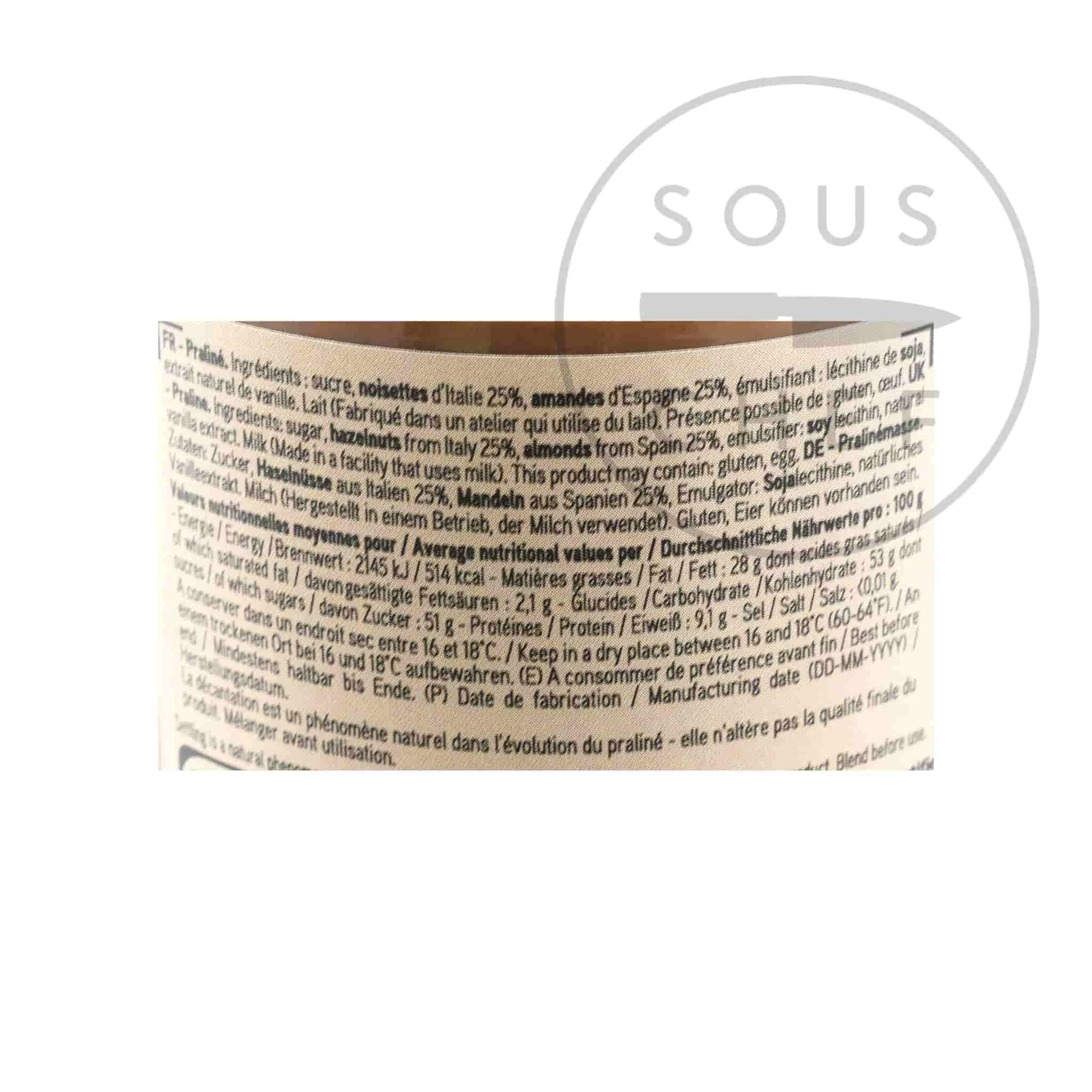 Valrhona Almond & Hazelnut Praline Paste 300g 2 Valrhona Almond & Hazelnut Praline Paste 300g - Image 2