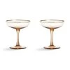 Set Of 2 Rose Coupe Glasses