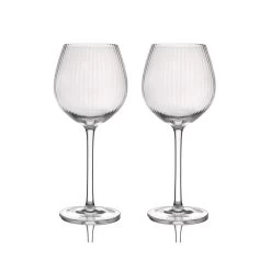 Set Of 2 Ribbed Gin Coupe Glass 550ml