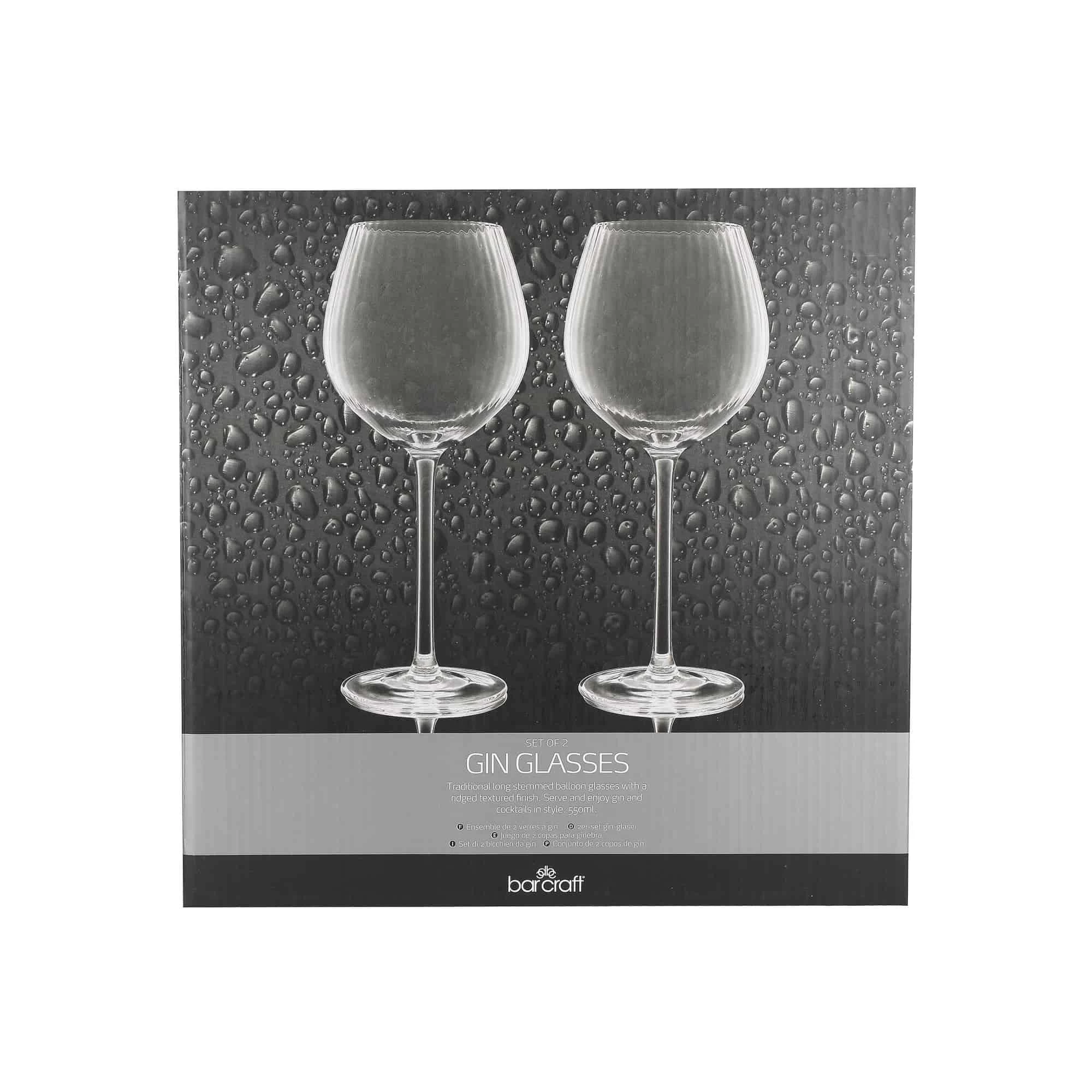 Set Of 2 Ribbed Gin Coupe Glass 550ml 3 Set Of 2 Ribbed Gin Coupe Glass 550ml - Image 3