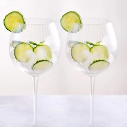 Set Of 2 Ribbed Gin Coupe Glass 550ml 9 Set Of 2 Ribbed Gin Coupe Glass 550ml -Sous Chef Kitchenware KI0083 RibbedGinCoupe550mlSetof2 lifestyle1