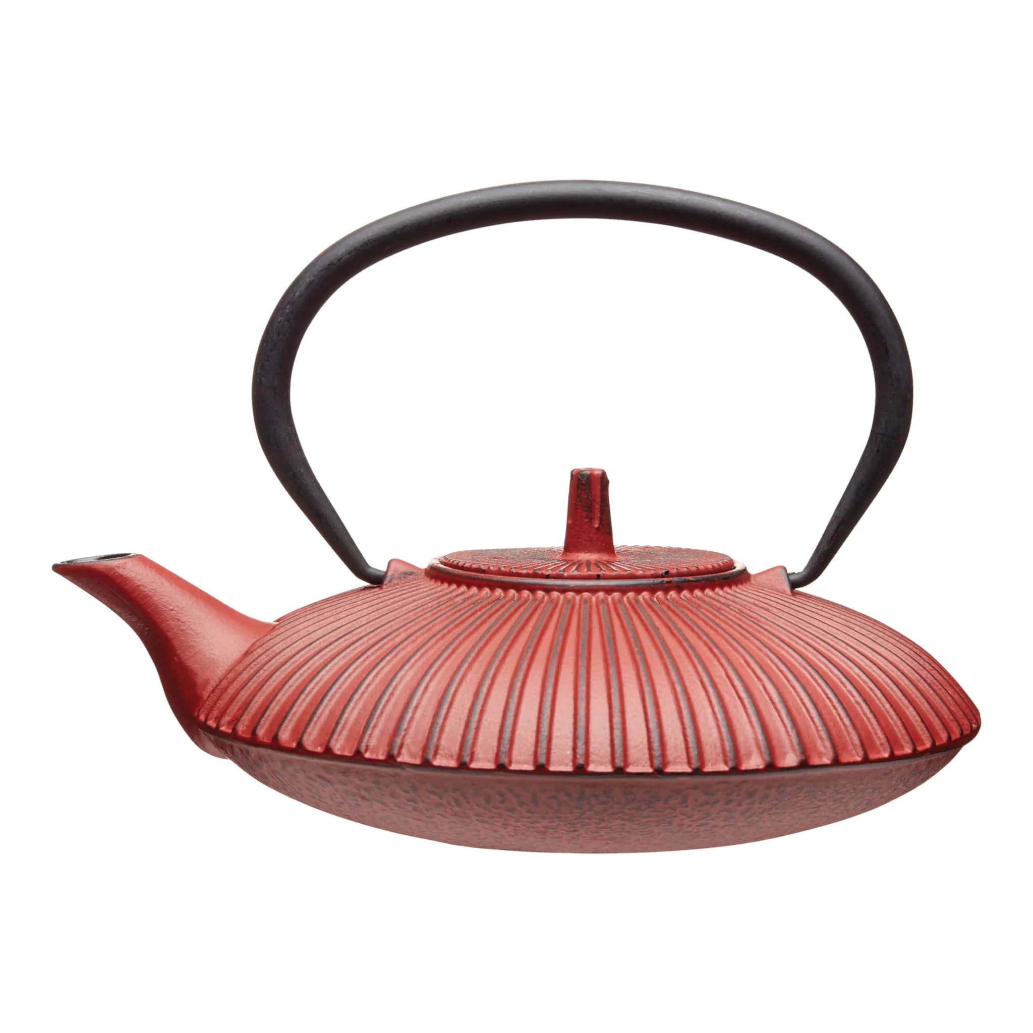 Red Cast Iron Teapot 600ml 1 Red Cast Iron Teapot 600ml