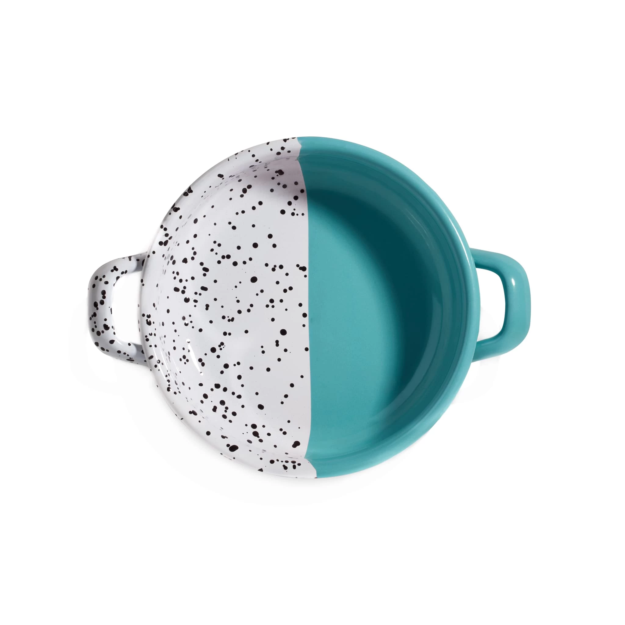 Colour Pop Enamel Frying Pan And Serving Dish, Turquoise, 16cm 2 Colour Pop Enamel Frying Pan And Serving Dish, Turquoise, 16cm - Image 2