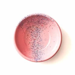 Splatter Fest Enamel Bowl, Pink