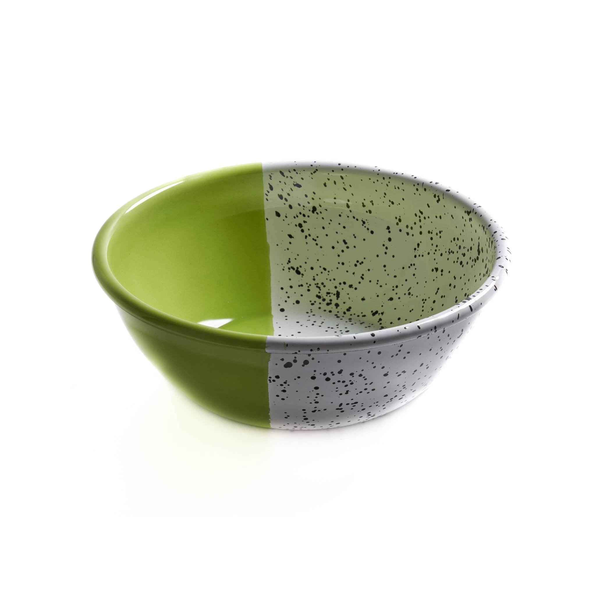 Colourpop Enamel Salad Bowl, Lime Green 26cm 1 Colourpop Enamel Salad Bowl, Lime Green 26cm