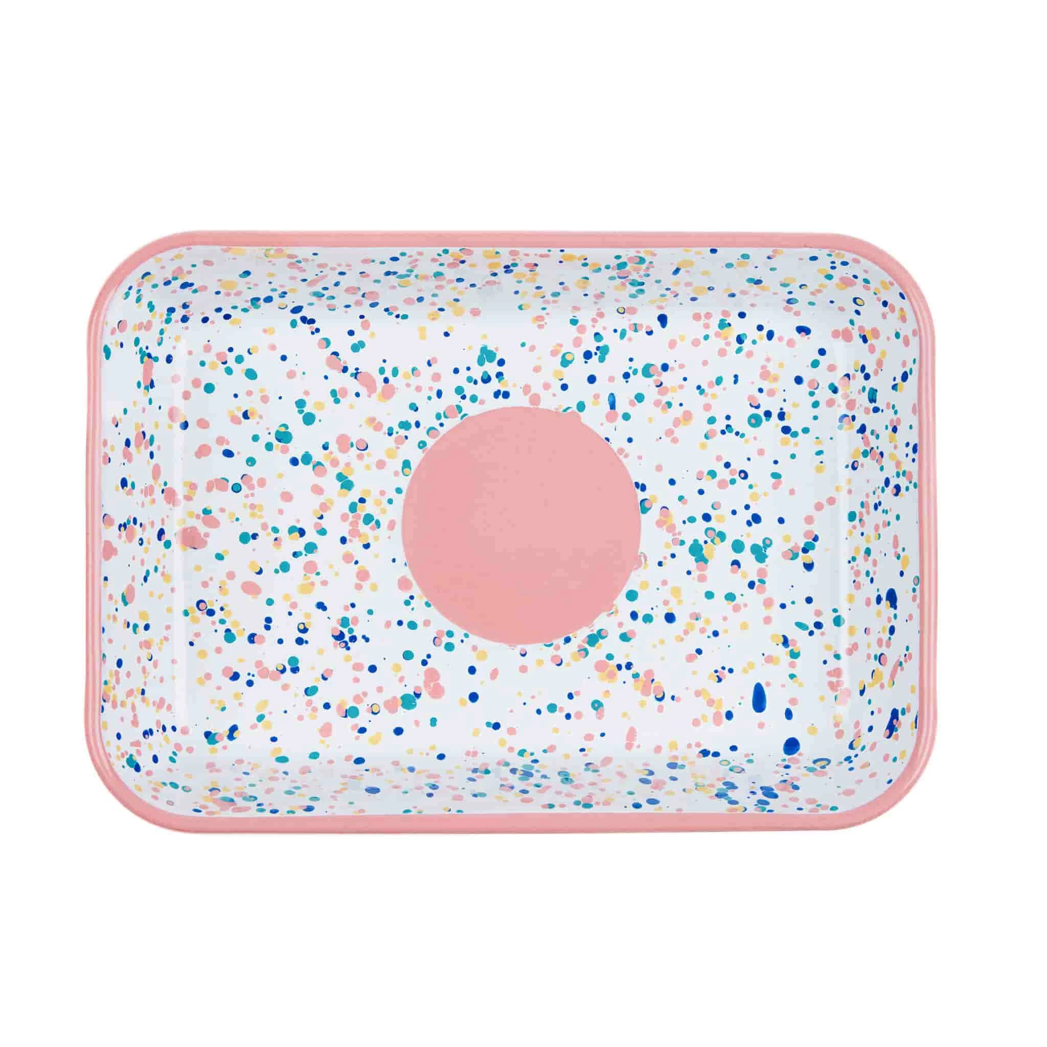 Pink Dot Enamel Roasting & Serving Dish 4 Pink Dot Enamel Roasting & Serving Dish - Image 4