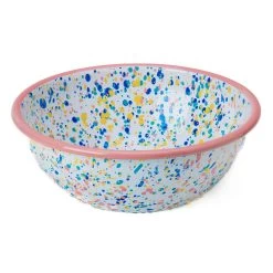 Pink Dot Enamel Salad Bowl 6 Pink Dot Enamel Salad Bowl -Sous Chef Kitchenware KP0084BPinkDotEnamelSaladBowl