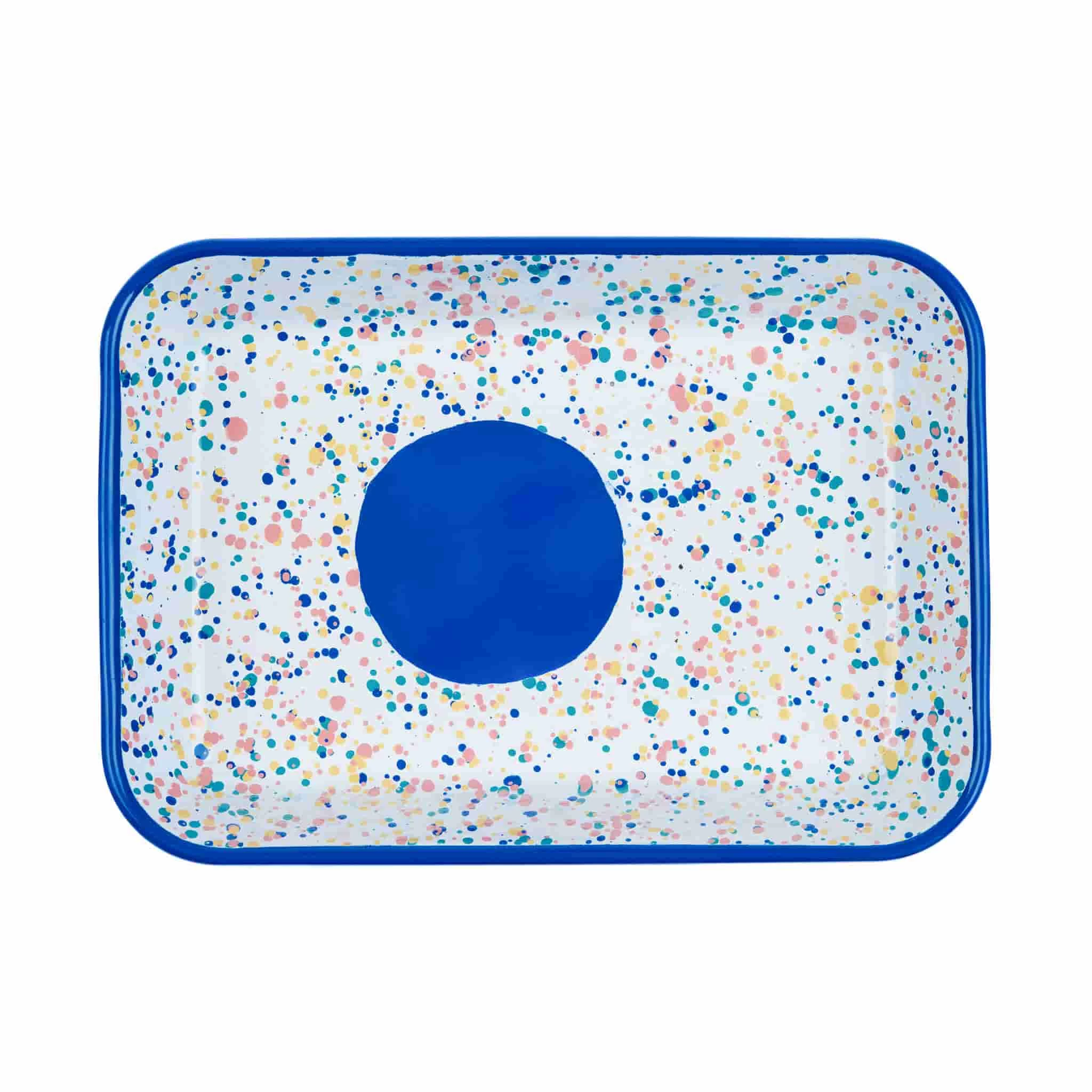 Blue Dot Enamel Roasting & Serving Dish 4 Blue Dot Enamel Roasting & Serving Dish - Image 4