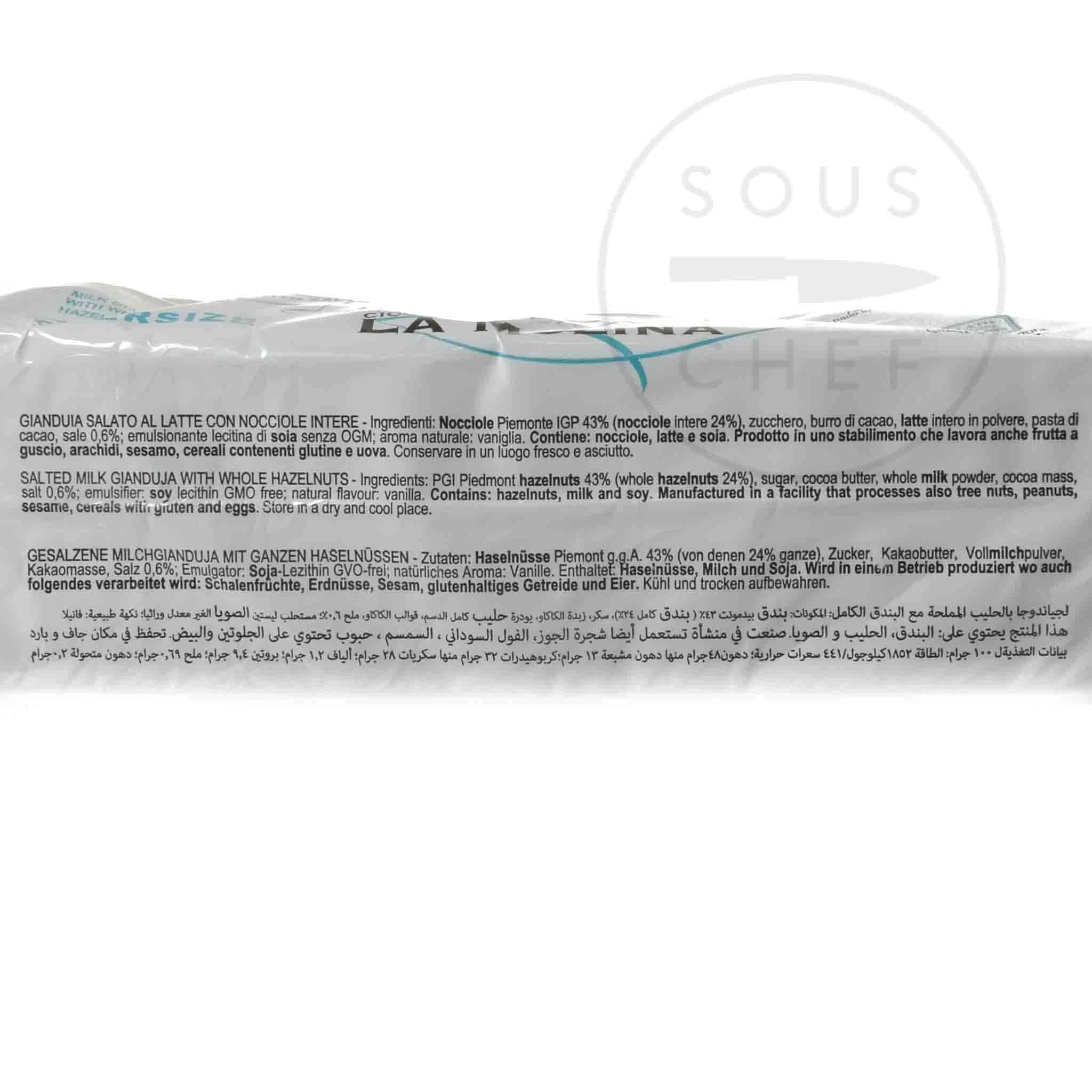 La Molina XXL Milk Chocolate Bar With Hazelnuts And Flor De Sal 250g 5 La Molina XXL Milk Chocolate Bar With Hazelnuts And Flor De Sal 250g - Image 5