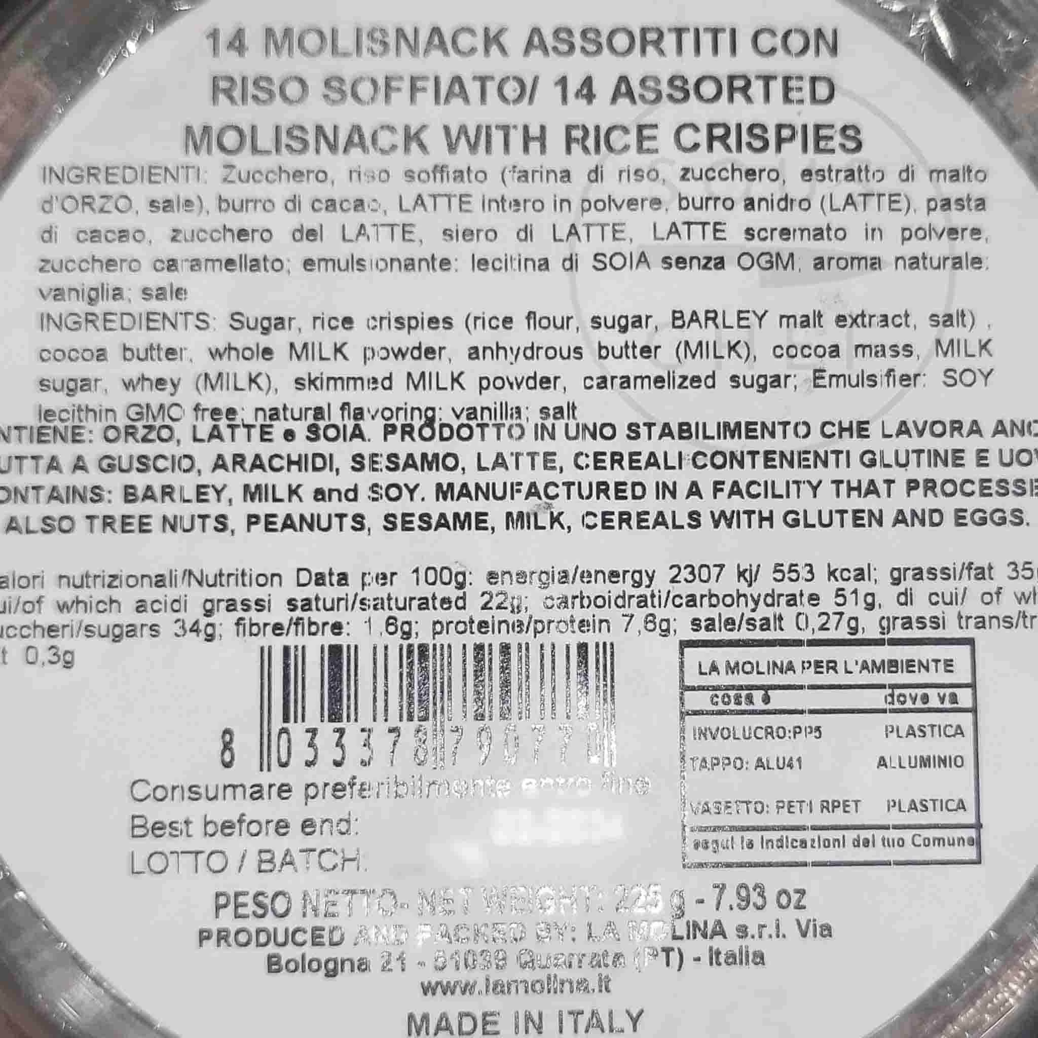 La Molina Milk And Blond Chocolate Bars With Rice Crispies, 16 Pieces 3 La Molina Milk And Blond Chocolate Bars With Rice Crispies, 16 Pieces - Image 3