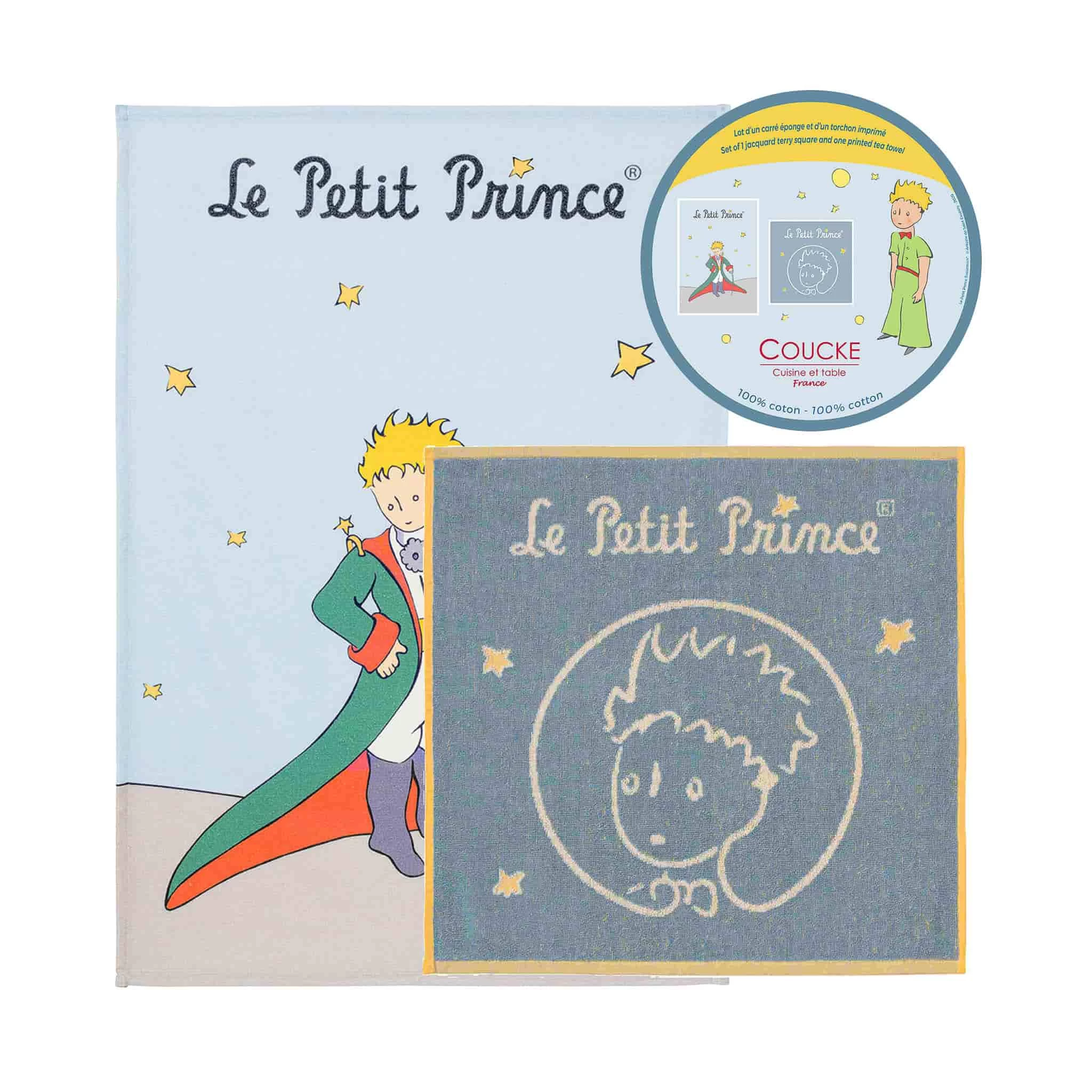 Le Petit Prince Washcloth & Tea Towel With Gift Box 1 Le Petit Prince Washcloth & Tea Towel With Gift Box
