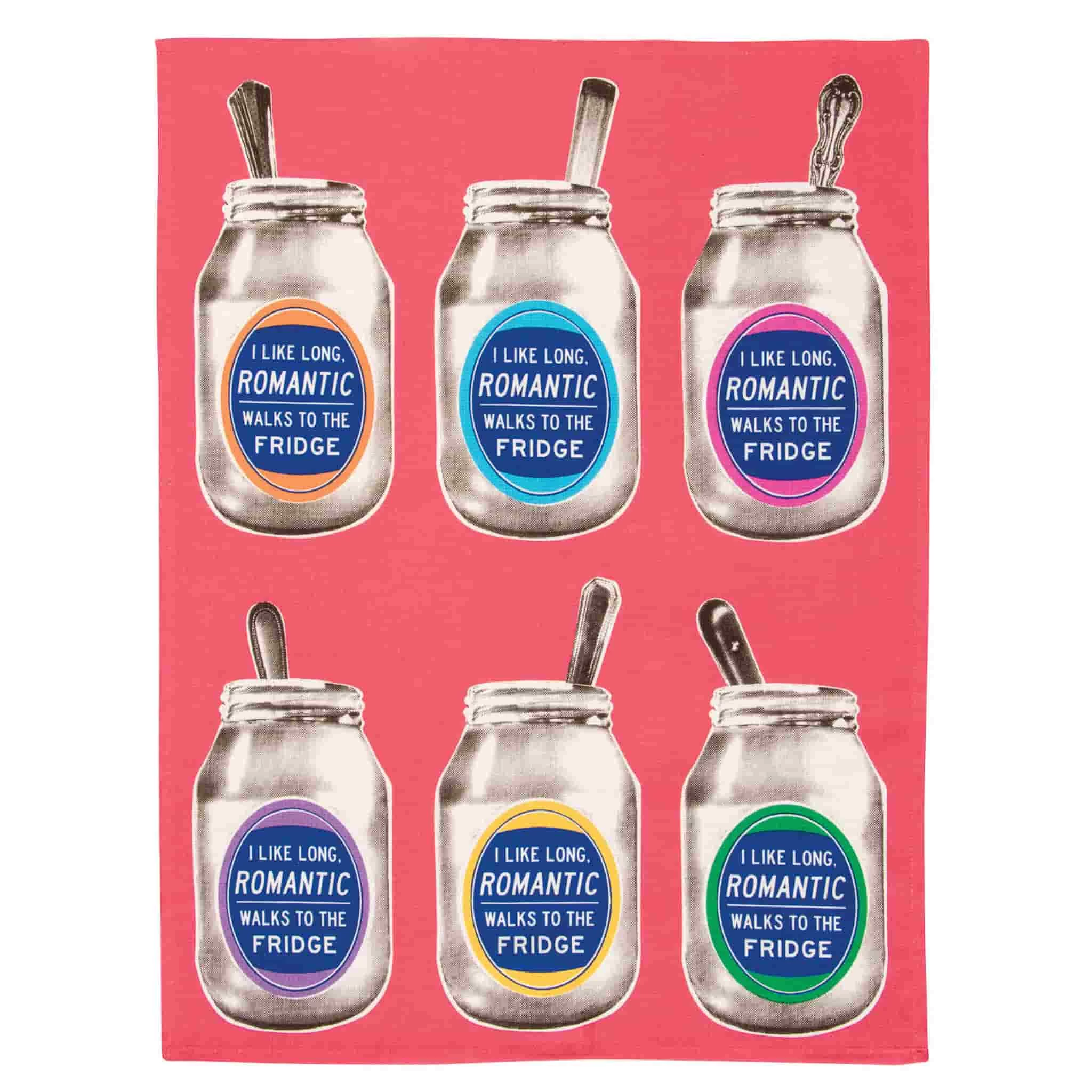 Romantic Walks To The Fridge Cotton Tea Towel 1 Romantic Walks To The Fridge Cotton Tea Towel