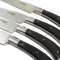 Laguiole En Aubrac Set Of 4 Full Handle American Steak Knives, Ebony -Sous Chef Kitchenware LR0002LaguioleenAubracSetof4FullHandleAmericanSteakKnives Ebony3