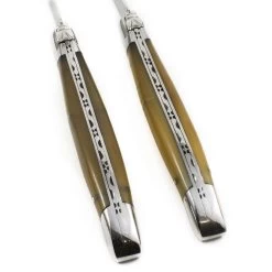 Laguiole En Aubrac Set Of 2 Steak Knives, Solid Horn 5 Laguiole En Aubrac Set Of 2 Steak Knives, Solid Horn -Sous Chef Kitchenware LR0003LaguioleenAubracSetof2SteakKnives SolidHorn3
