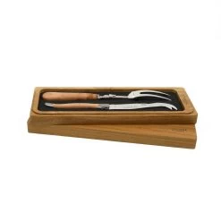 Laguiole En Aubrac 2 Piece Cheese Knife Set, Juniper