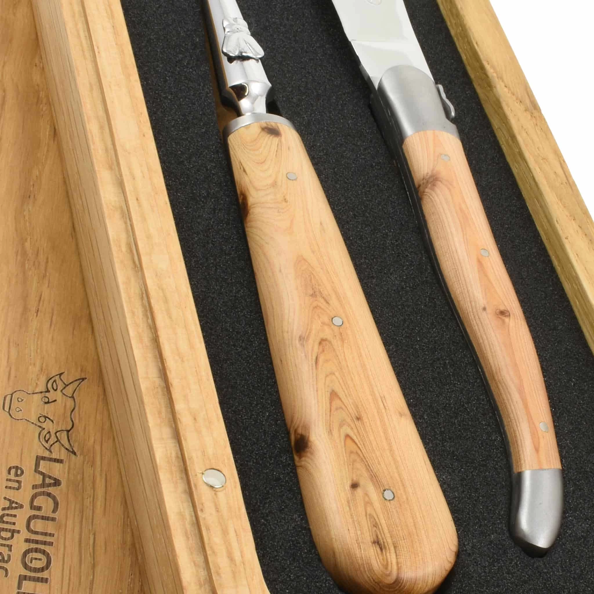 Laguiole En Aubrac 2 Piece Cheese Knife Set, Juniper 2 Laguiole En Aubrac 2 Piece Cheese Knife Set, Juniper - Image 2