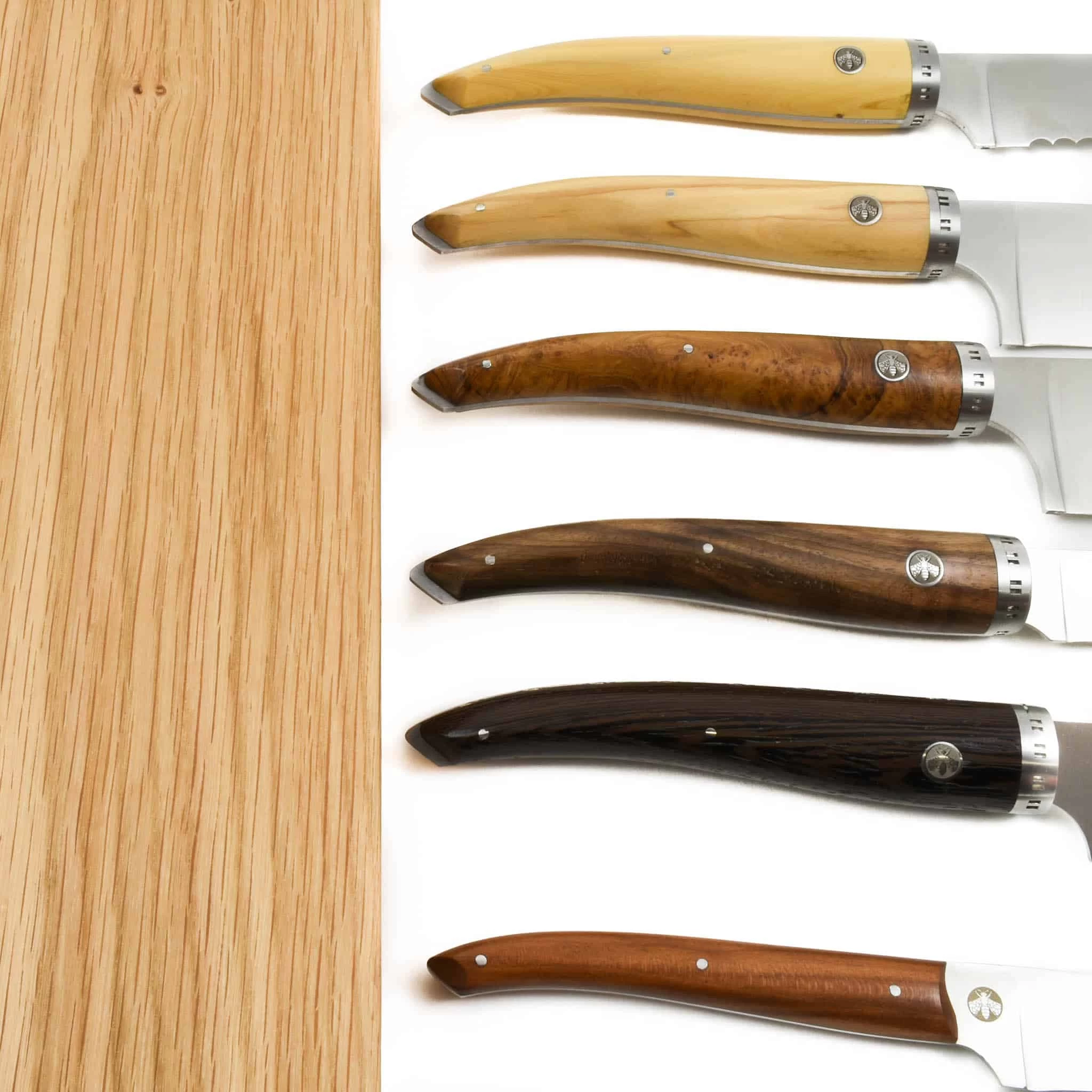 Laguiole En Aubrac Gourmet Knife Block Of 6 Kitchen Knives, Mixed Woods 2 Laguiole En Aubrac Gourmet Knife Block Of 6 Kitchen Knives, Mixed Woods - Image 2