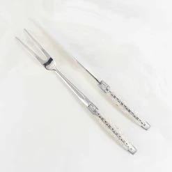 Laguiole En Aubrac Oyster Shell Handle Carving Set 5 Laguiole En Aubrac Oyster Shell Handle Carving Set -Sous Chef Kitchenware LR0033L2