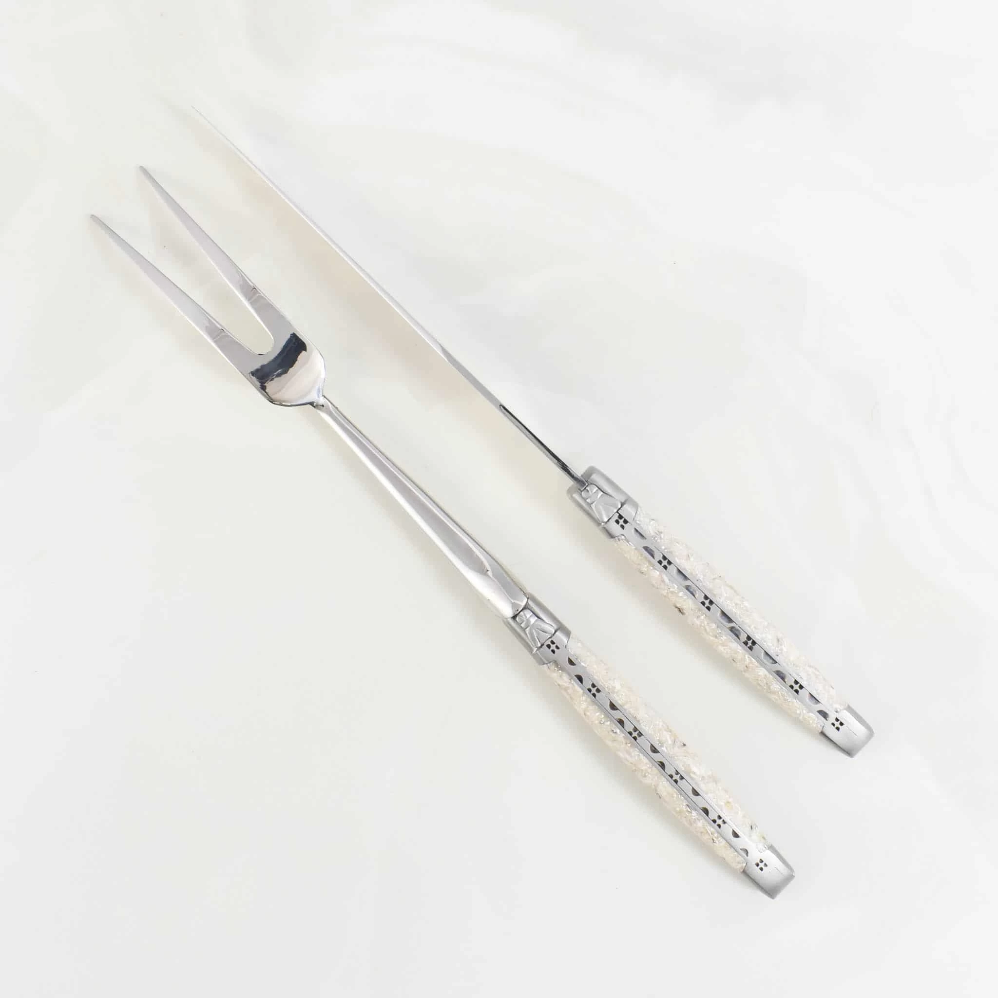 Laguiole En Aubrac Oyster Shell Handle Carving Set 3 Laguiole En Aubrac Oyster Shell Handle Carving Set - Image 3