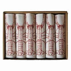 Lobster Design Napkins Box Of 6