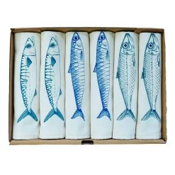 Sardine Design Napkins Box Of 6