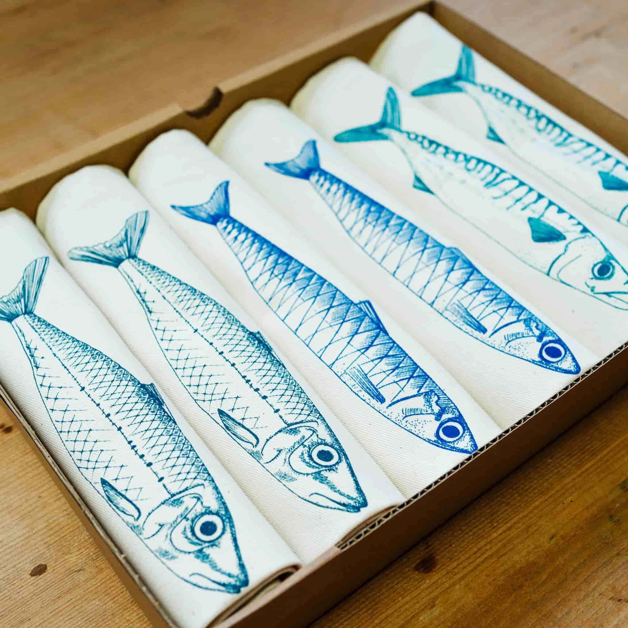 Sardine Design Napkins Box Of 6 2 Sardine Design Napkins Box Of 6 - Image 2