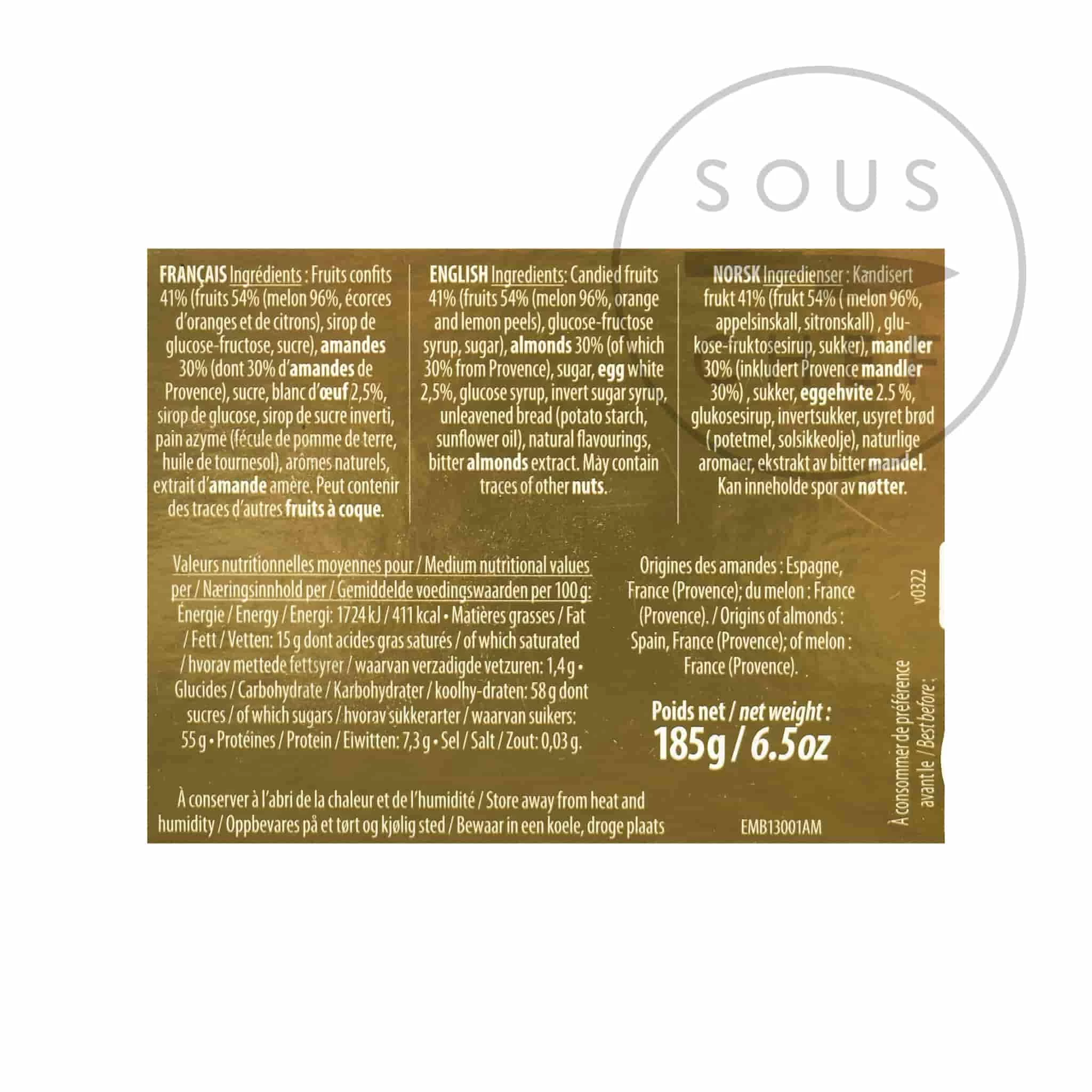 Maison Bremond 30 Mini Traditional Calissons Lingot, 185g 3 Maison Bremond 30 Mini Traditional Calissons Lingot, 185g - Image 3